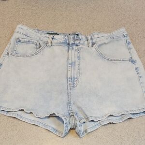 Wild Fable Blue Jean Shorts High-Waisted Mom Shorts SIZE 14